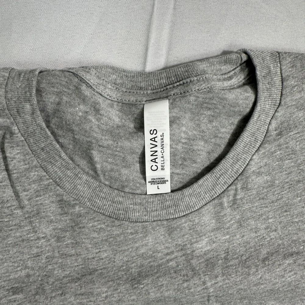 NWT Bella + Canvas T-Shirt Lot of 4 Men's Large Gray Blank Basic‎ Soft Crewneck